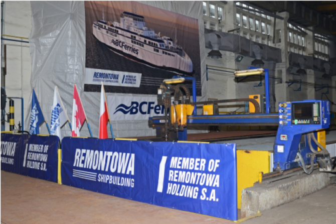 Stocznie: Ceremonia położenia stępki w Remontowa Shipbuilding SA