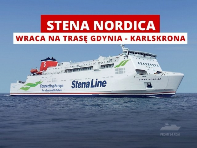 Stena Nordica wraca na linię promową Stena Line między Gdynią a Karlskroną
