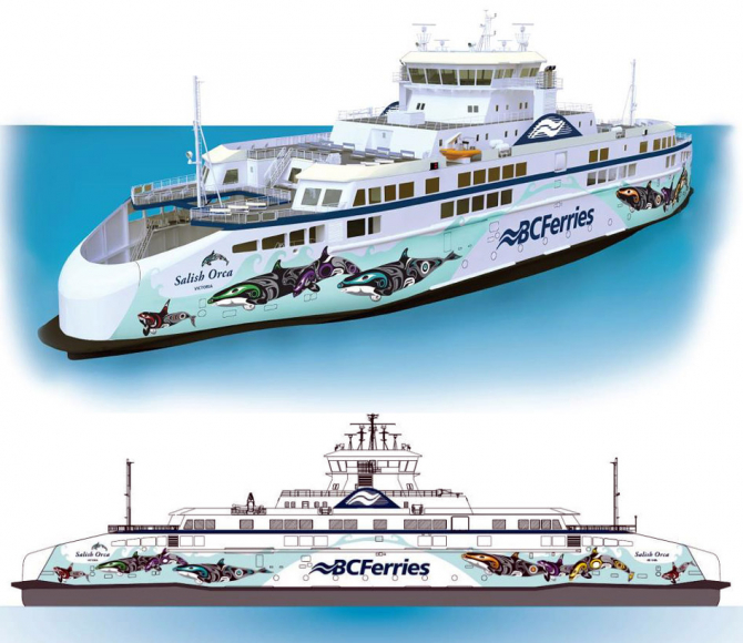 BC Ferries ujawnia projekt grafiki dla pierwszego z promów 