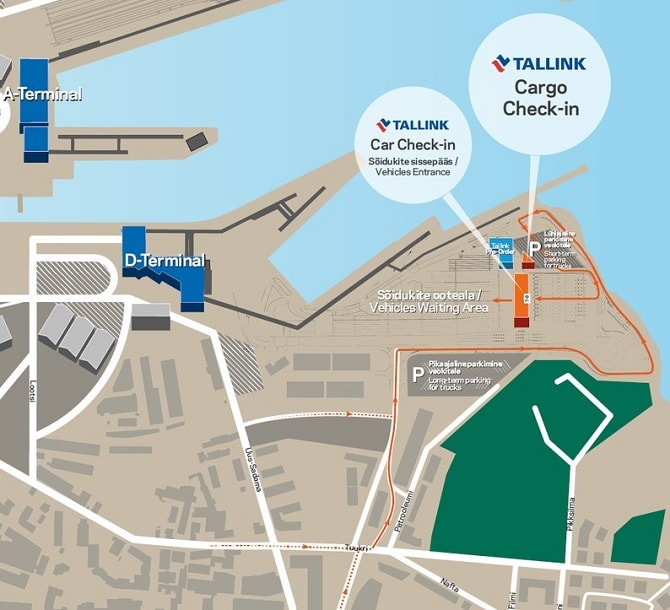 Prom Tallinn - Helsinki: Zmiana miejsca cargo check-in w Tallinnie [MAPA]