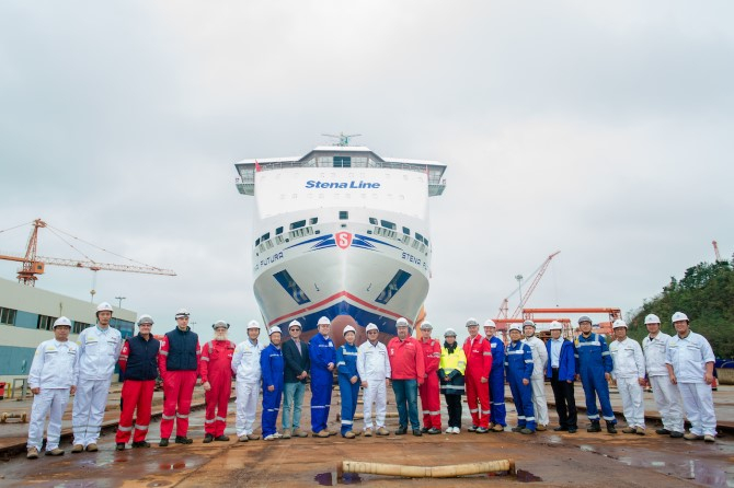 Stena Line osiąga kamienie milowe w budowie statków Stena Futura i Stena Connecta